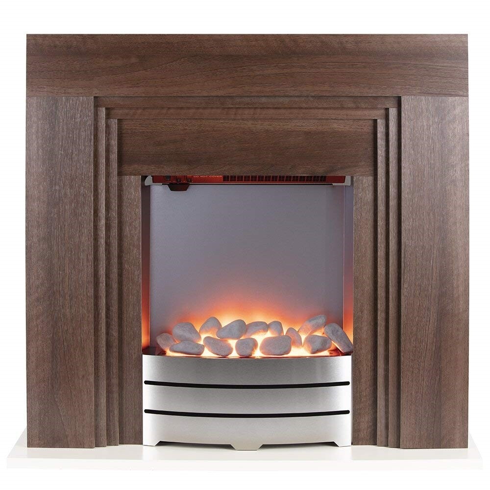 Warmlite York Fireplace Suite Realistic LED Flame - Choose Oak, Ivory or  Beech | eBay
