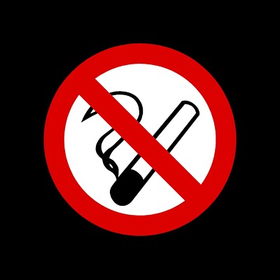No Smoking Car Stickers 6-Pack - Weatherproof Vinyl Decals For Vehicles 3x1.5 Inch - Rideshare Approved