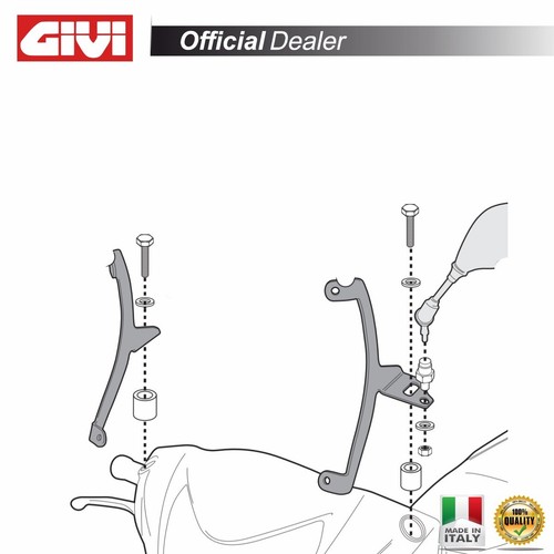 Parabrezza GIVI Per Honda Vision 50 110 2020 - Cupolino Scooter 308A