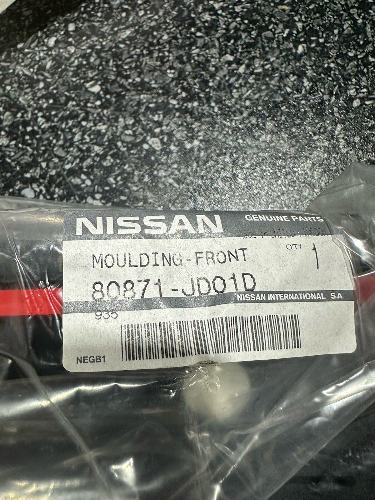 GENUINE NISSAN QASHQHAI 2007-2010 LEFT FRONT MOULDING 80871JD01D