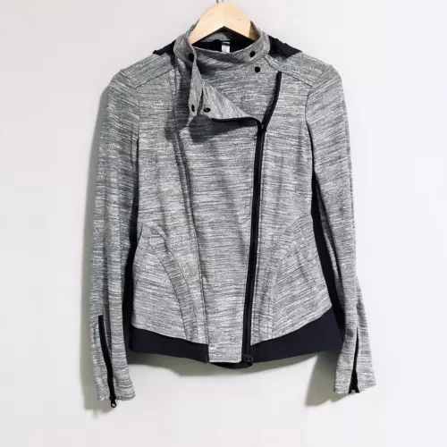 Lululemon Bust A Move Womens Jacket Size 10 Pockets Hood Grey