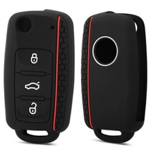 Silicone Car Key Cover Case Remote Key Fob Keyring Sleeve For VW Seat Skoda UK