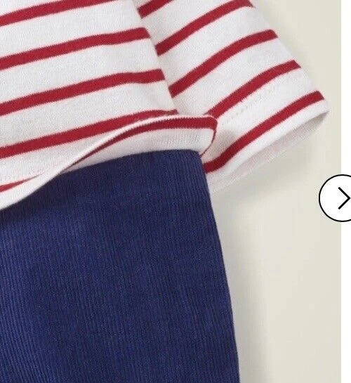 Romper Boden bebê listrado 0 - 3 meses NOVO - Imagem 3 de 4