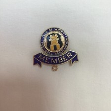 Isle of Wight Football Association *Member* - RARE vitreous enamel lapel badge.