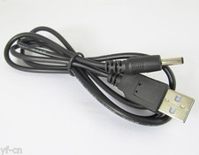 4pcs 1M/3.3ft USB 2.0 A Male to 1.35 x 3.5mm DC Plug 5V DC Power Cable Black