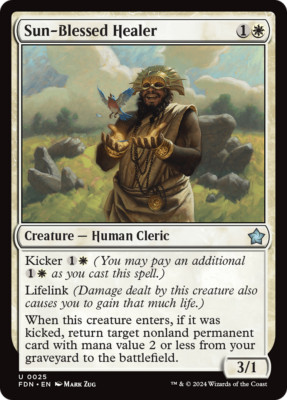 x1 Sun-Blessed Healer FDN Foundations MTG 25 UNCOMMON M/NM 1x