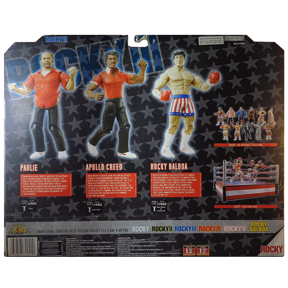JAKKS PACIFIC ROCKY III ACTION FIGURE (3) PLAYSET PAULIE, APOLLO