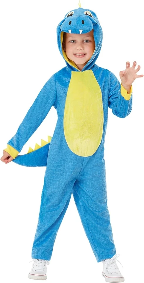 Disfraz de dinosaurio Smiffys para niño pequeño, azul (talla T1) Foto 4 de 4