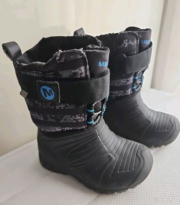 Merrell Kinder Winterstiefel Gr. 7T schwarz Snow Quest Sport Synthetik elastische Schnürsenkel