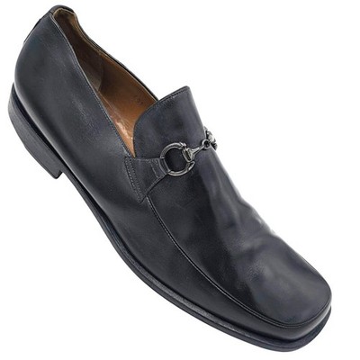 Vintage Mauri Millennium Men Size 13 Black Leather Dress Shoes Italy Bit Loafers Vintage Mauri Millennium Men Size 13 Black Leather Dress  main image 2