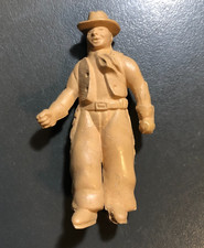 Marx 1950s Roy Rogers 60mm Walking Chubby Cowboy, Sand Brown Vinyl Plastic  