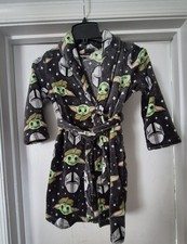 Star Wars Robe Kids XS 4/5 Yoda Grey Tie Waist