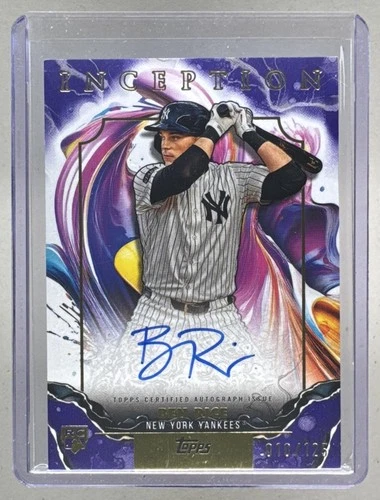 Ben Rice 2025 Topps Inception Purple Rookies And Emerging Stars RC Auto /125