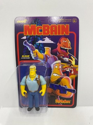 SUPER7 THE SIMPSONS MCBAIN MCBAIN ACTION FIGURE REACTION NEW