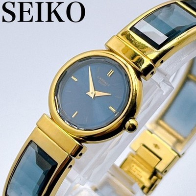 Seiko LASSALE Ladies Watch Blue Quartz Rare Vintage Bangle