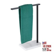 Black Towel Racks Stand 1-Tier Hand Towel Holder for 1-Bar Matte Black
