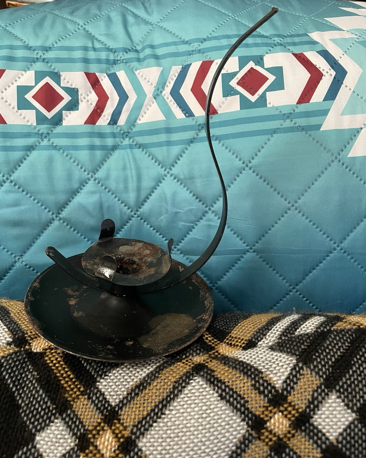 Rustic Metal Candle Holder