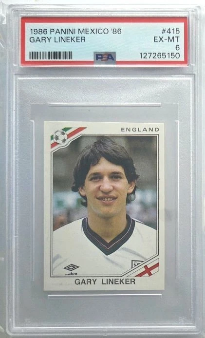 Carte Rookie Gary Lineker équipe D'Angleterre - Coupe Du Monde Mexique 1986 - RARE