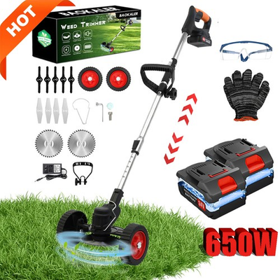 #ad Lawn Mowercordless weederGrass String TrimmerElectric Weed Eater GardenCutter $43.97