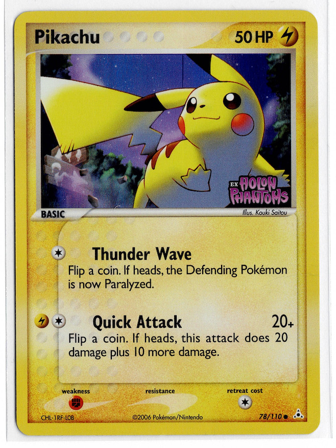 2006 Pokemon EX Holon Phantoms Pikachu Reverse Holo Foil #78/110