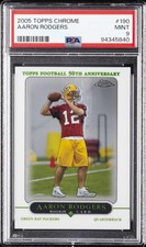 2005 TOPPS CHROME #190 AARON RODGERS ROOKIE RC PSA 9