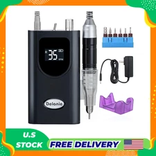Professional Nail Drill High Torque 35000 RPM Rechargeable Portable Electric Nai