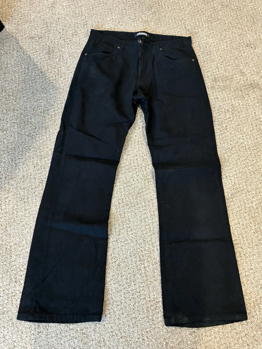 パンツ ARMANI COLLEZIONI wide denims black Armani Collezioni Jean Mens 30 Black Slim Fit Medium Waist