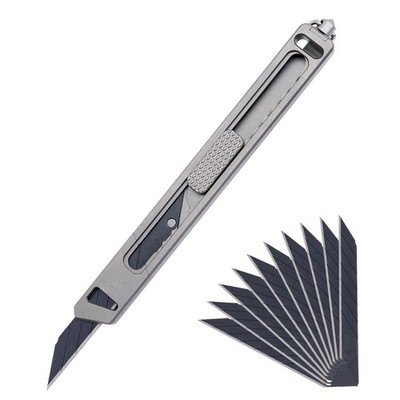 Titanium Utility Knife, Snap-off Box Cutter for Opening Packages Cartons, Box...