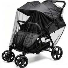 Double Stroller Mosquito Net 1 Pack - Oversized Durable Mesh Protection B...