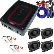 For 1988-1994 GM C/K Pickup VPAS68 Powered Subwoofer & 4x6"  Front-Rear Speakers