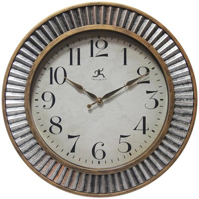 16'' Ruche Wall Clock Gold/Silver - Infinity Instruments