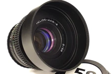 Canon EF HELIOS 44 2/58mm Soviet  Cinemod  mount ANAMORPHIC BOKEH&FLARE PURPLE