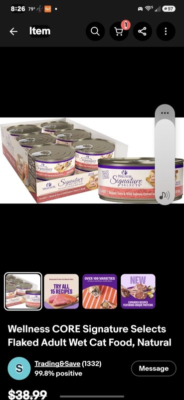 Wellness CORE Signature Selects Flaked Adult Wet Cat Food, Natural Chicken