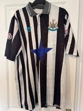 Umbro Newcastle United Match worn 11 Home Football Shirt 1991 93 Player Issue