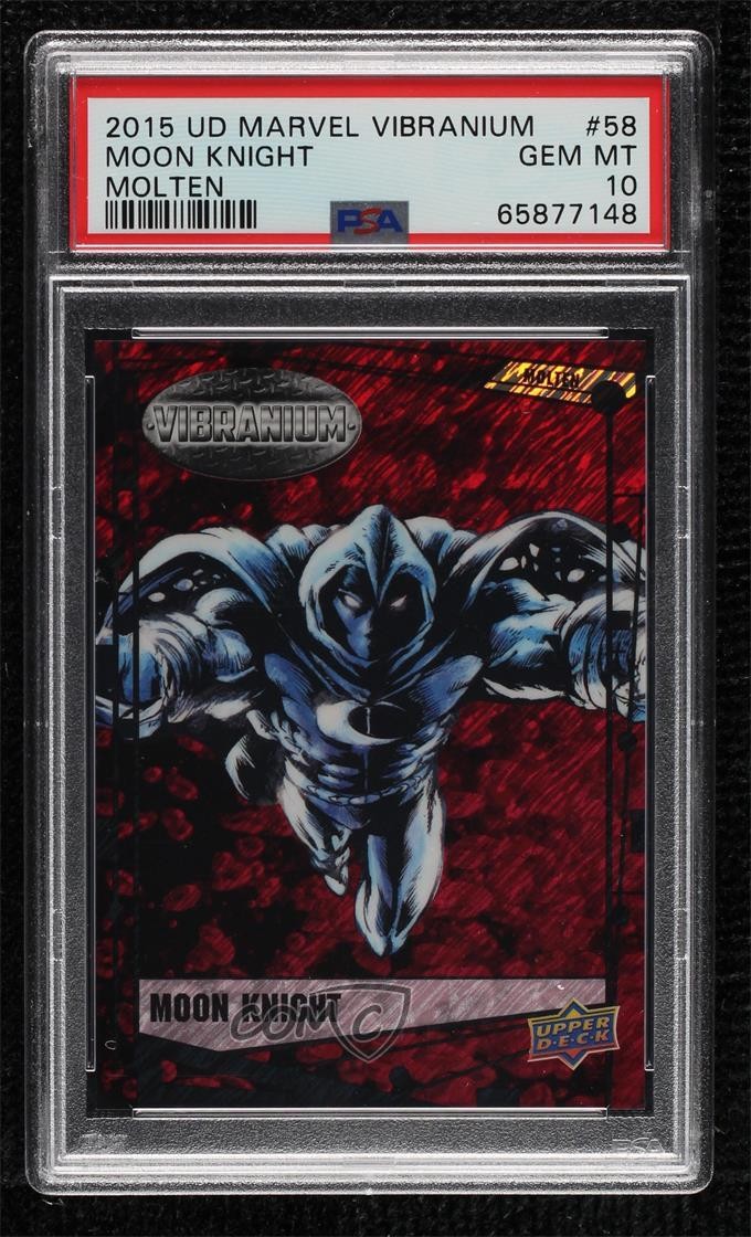 2015 Upper Deck Marvel Vibranium Molten /299 Moon Knight #58 PSA 10 GEM MT 0bk3