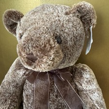 New with Tag 2014 FAO Schwarz Brown Bear Plush Stuffed Animal 15" Sitting