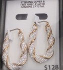 <!--F#f_0-->STERLING SILVER & 18KT GOLD PLATED GENUINE CRYSTAL<!--F/-->