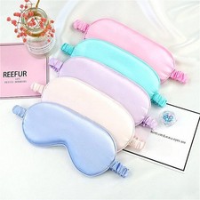 1PC Women Imitated Silk Sleep Eye Mask Portable Travel Eyepatch Nap Eye Patch Re