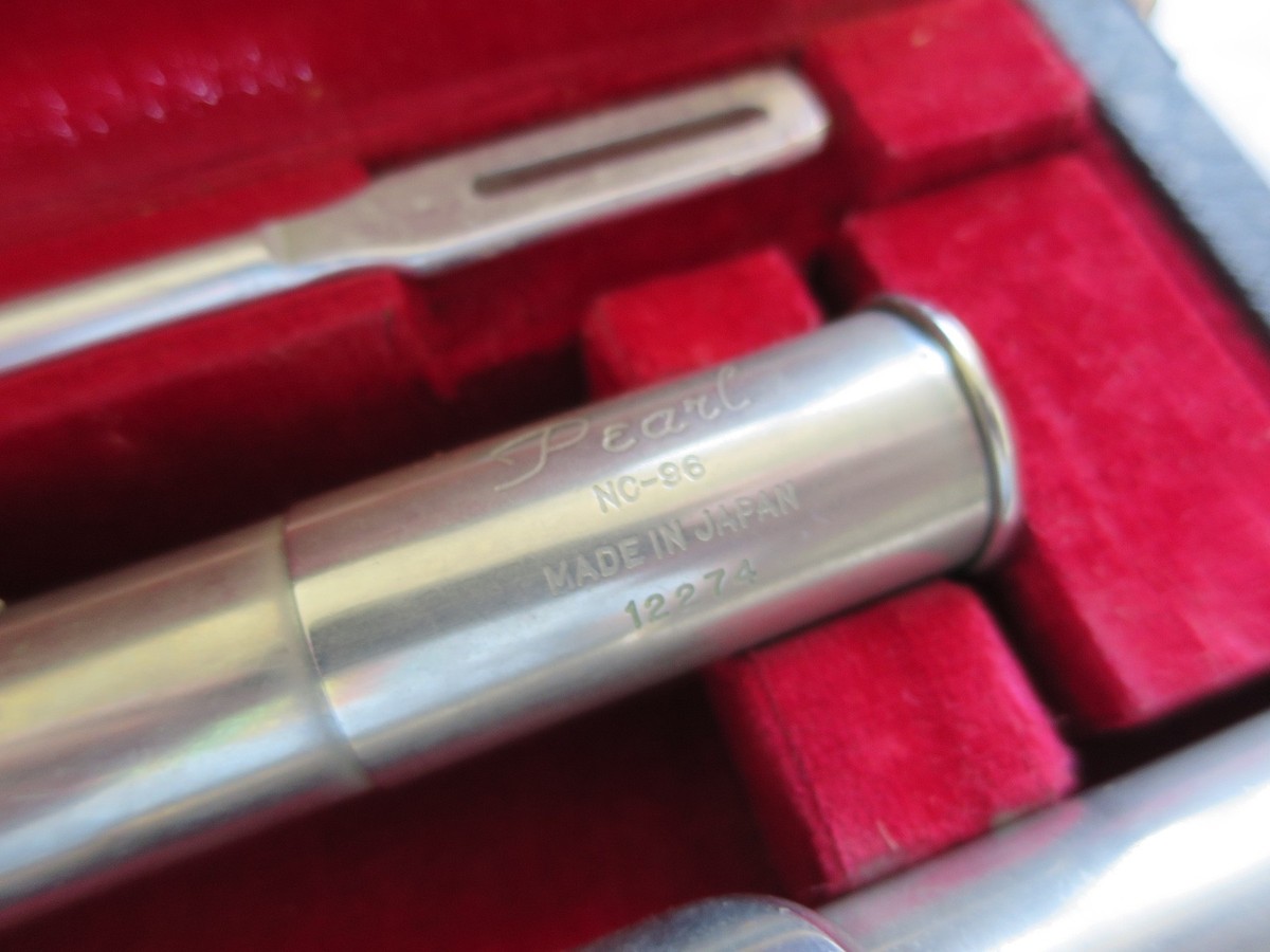 PEARL flute NC-96 silver with hard case woodwind Musical