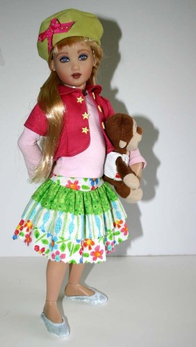 Clever Girl Doll Clothes Sewing Pattern for 14" Kish Dolls - Picture 5 of 5