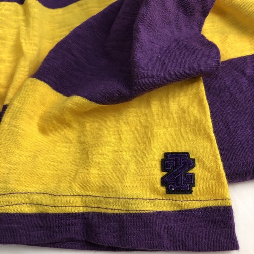 LSU TIGERS NCAA SEC IZOD Collegiate Purple Gold Striped Long Sleeve MED Shirt - Picture 7 of 7