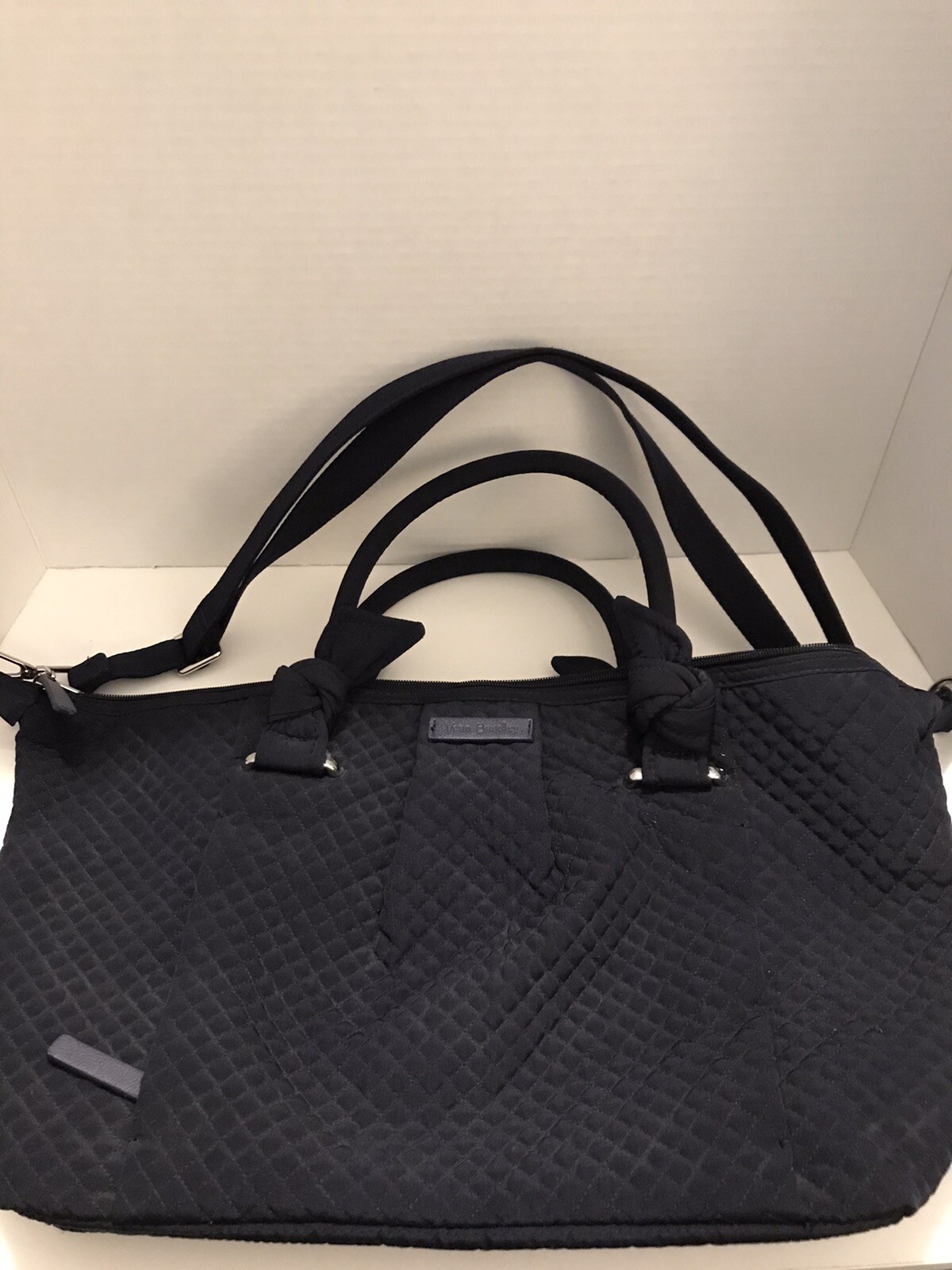 Vera Bradley Navy Blue Quilted Tote Purse EUC eBay