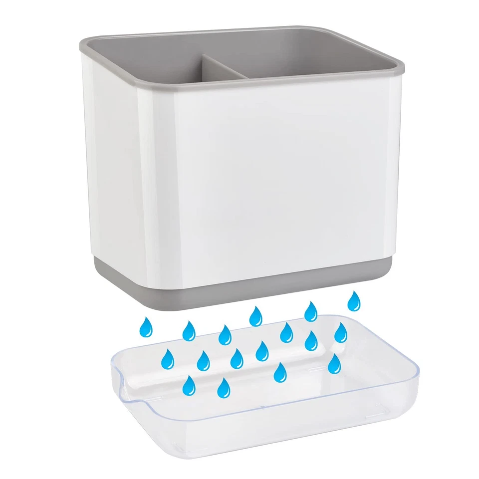 Fregadero de cocina Caddy Organizador Contador Plato Esponja Soporte y Cepillo con... Foto 4 de 4