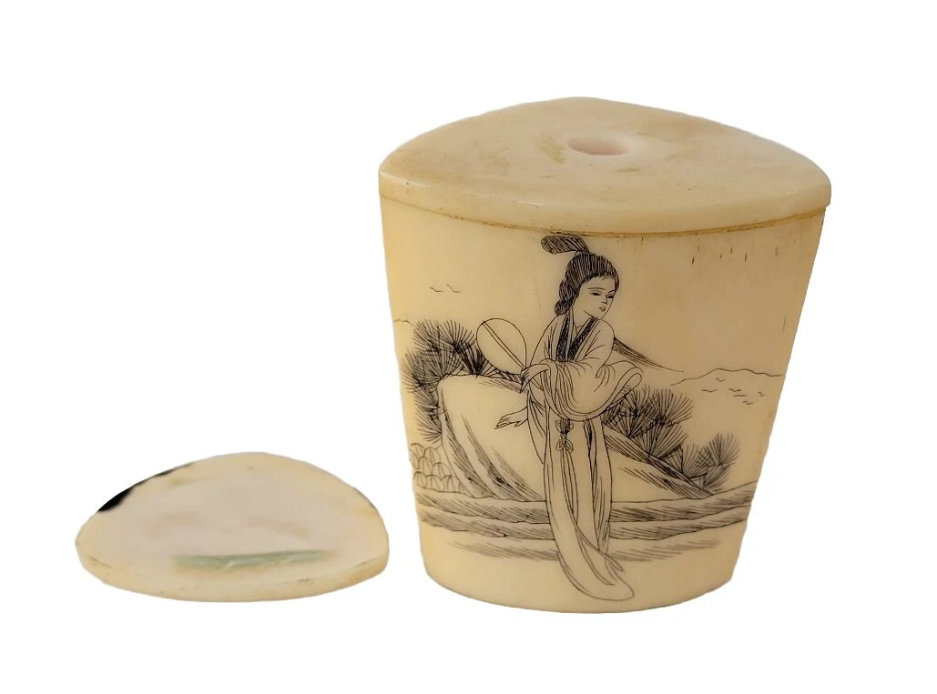 白色骨釉中国古董鼻烟壶| eBay