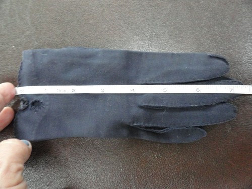 SELTEN 1940er Jahre Kleid dunkelblau mit kleiner Schleife Glendoe Handschuhe Größe 6 1/2" - Bild 9 von 10