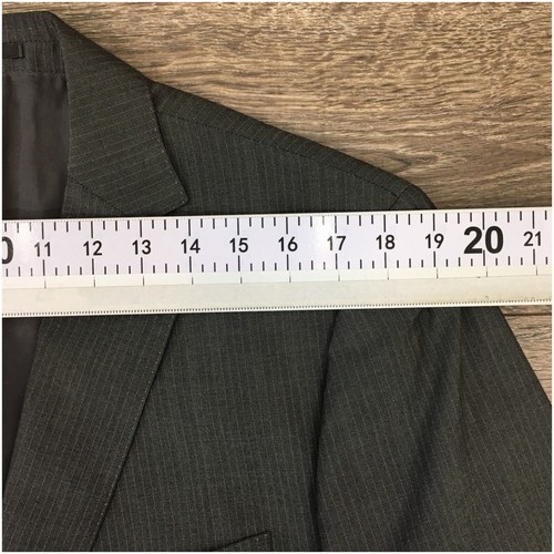 Z Zegna Mens Blazer Sport Coat Two Button Casual Suit Jacket Size 40R Wool Gray - Picture 10 of 13