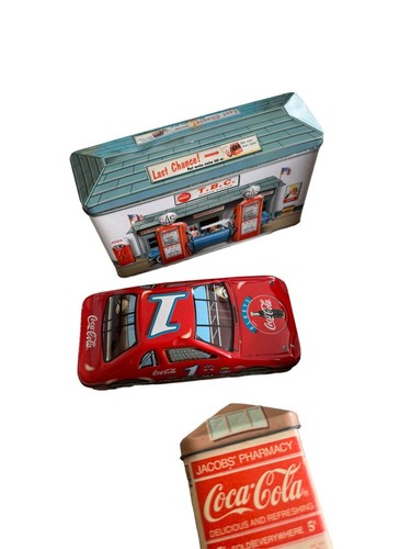 Set Of 6 Coca-Cola Tin LOCKER Metal Container 3D Tins Car Fridge Pharmacy - Picture 10 of 10