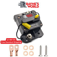 50 Amp Waterproof Yellow Circuit Breaker Auto/Marine/Solar 12-48V DC Man. Reset