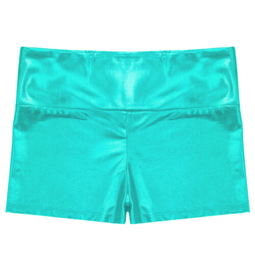 Pantalones cortos de entrenamiento para niños y niñas Pantalones cortos de baile brillantes Cintura elástica Gimnasio - Imagen 42 de 76