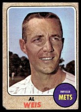 1968 Topps #313 Al Weis  New York Mets Low Grade Crease